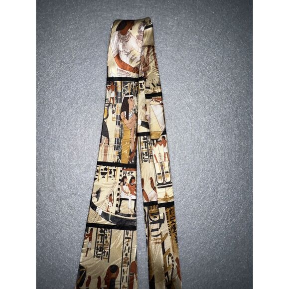 Museum Artifacts All Silk Tie Egyptian Print - Picture 3 of 5